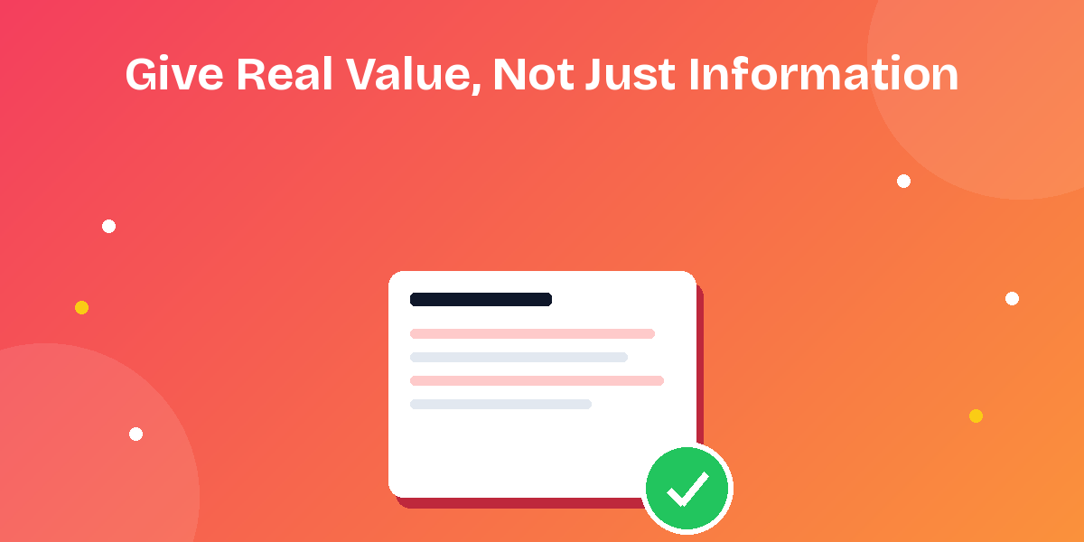 Guest post writer giving real value instead of generic information